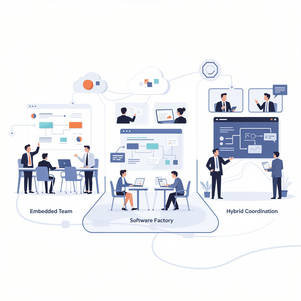 Ilustración de modalidades de outsourcing